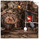 Nativity Scene village for 8-10 cm characters with waterfall and windmill 60x30x30 cm s2
