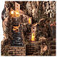 Nativity Scene village for 8-10 cm characters with waterfall and windmill 60x30x30 cm s4