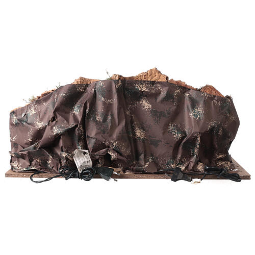 Borgo presepe 8-10 cm cascata e mulino a vento 60x30x30 cm 6