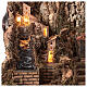 Borgo presepe 8-10 cm cascata e mulino a vento 60x30x30 cm s4
