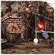 Village for Nativity of 8-10 cm waterfall and windmill 60x30x30 cm s2