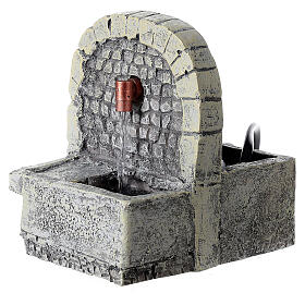 Brunnen mit Bogen und Pumpe 10x10x10 cm Krippe, 10-12 cm