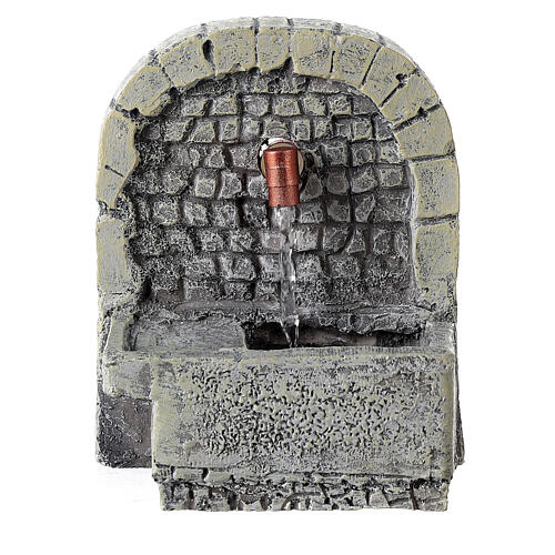 Arc-shaped fountain with water pump 10x10x10 cm for Nativity Scene with 10-12 cm characters 1