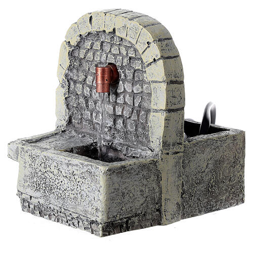 Fontana ad arco con pompa 10x10x10 cm presepe 10-12 cm 2