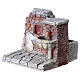 Fountain on a brick wall with pump 15x15x10 cm for Nativity Scene with 10 cm characters s2