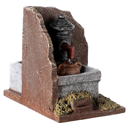 Fontanna z dzbankiem, do szopki 12 cm, żywica, 10x15x10cm 3