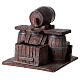 Fontana presepe 12 cm con botti resina 15x15x15 cm s2