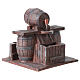 Fontana presepe 12 cm con botti resina 15x15x15 cm s3