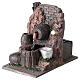 Fountain on a rock face with pump 10x20x15 cm for Nativity Scene with 12 cm characters s2