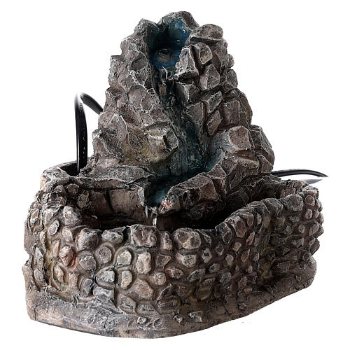 Wodospad z pompą, do szopki 12 cm, 15x10x10 cm 3