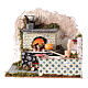 Oven with flame effect lamp 20x15x15 cm, nativity 8-10 cm. s1