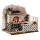 Oven with flame effect lamp 20x15x15 cm, nativity 8-10 cm. s2