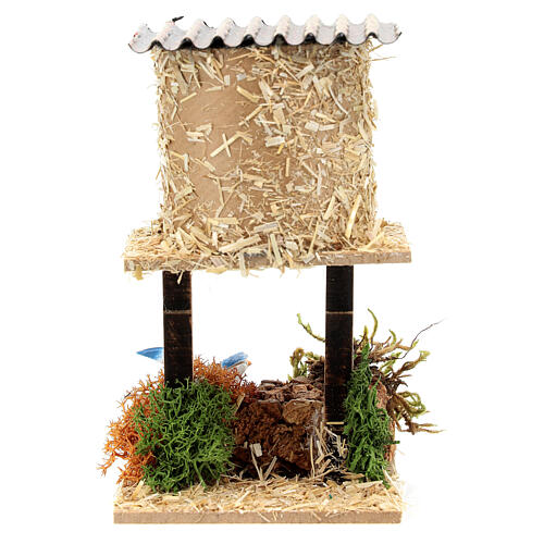 Dovecote with pigeons, for 12 cm nativity 12x5x10 cm 4