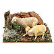 Pasące się owce, szopka 10 cm, 5x10x10 cm, z korka s1