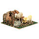 Grazing sheep in cork for 10 cm nativity 5x10x10 cm s3