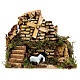 Windmill with sheeps 20x15x20 cm for Nativity Scene with 4 cm characters s1