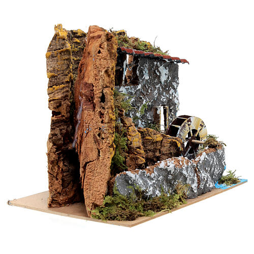 Moulin à eau 20x15x20 cm pour perspective crèche 3
