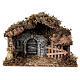 Nativity stable with barn 25x35x15 cm for Nativity Scene with 8 cm characters s1