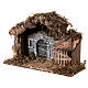 Nativity stable with barn 25x35x15 cm for Nativity Scene with 8 cm characters s2