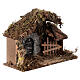 Nativity stable with barn 25x35x15 cm for Nativity Scene with 8 cm characters s3