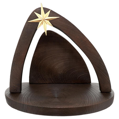 Capanna componibile presepe 30 cm 50x55x40 resina metallo 1