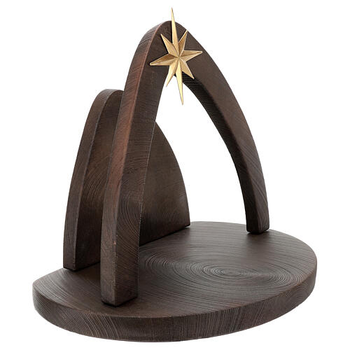 Capanna componibile presepe 30 cm 50x55x40 resina metallo 3