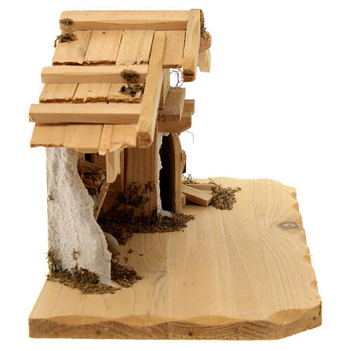 Stajenka szopka 10 cm, styl nordycki, drewno, 15x30x15 cm 7