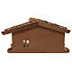 Wood stable of Nordic style with comet for Nativity Scene with 10 cm characters 15x30x20 cm s9
