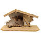 Wood stable Aschau in Nordic style for Nativity Scene with 12 cm characters 20x40x20 cm s1
