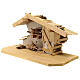 Wood stable Aschau in Nordic style for Nativity Scene with 12 cm characters 20x40x20 cm s3