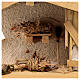 Stalla stile nordico Aschau legno 20X40X20 cm presepe 12 cm s2
