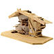 Stalla stile nordico Aschau legno 20X40X20 cm presepe 12 cm s3