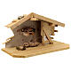 Stalla stile nordico Aschau legno 20X40X20 cm presepe 12 cm s5