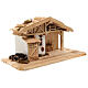 Nordic wood stable for Nativity Scene with 15 cm characters 25x45x20 cm s5