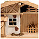 Stalla in stile nordico con legna presepe 15 cm 25x45x20 cm s2