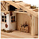 Stalla in stile nordico con legna presepe 15 cm 25x45x20 cm s4