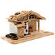 Stalla in stile nordico con legna presepe 15 cm 25x45x20 cm s5