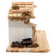 Stalla in stile nordico con legna presepe 15 cm 25x45x20 cm s7