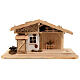Nordic style stable with wood, 15 cm nativity 25x45x20 cm s1