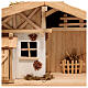 Nordic style stable with wood, 15 cm nativity 25x45x20 cm s2