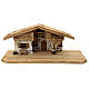 Wallgau wood stable, nordic style, for Nativity Scene with 12 cm characters, 30x70x30 cm s1