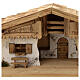 Wallgau wood stable, nordic style, for Nativity Scene with 12 cm characters, 30x70x30 cm s2