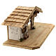 Wallgau wood stable, nordic style, for Nativity Scene with 12 cm characters, 30x70x30 cm s8