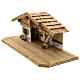 Wallgau wood stable, nordic style, for Nativity Scene with 12 cm characters, 30x70x30 cm s9
