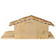 Wallgau wood stable, nordic style, for Nativity Scene with 12 cm characters, 30x70x30 cm s11