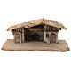 Stalla Konigsee stile nordico presepe 12 cm legno 25x60x30 s1
