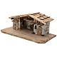 Stalla Konigsee stile nordico presepe 12 cm legno 25x60x30 s3