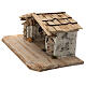 Stalla Konigsee stile nordico presepe 12 cm legno 25x60x30 s8