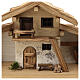 Ettal wood stable, nordic style, for Nativity Scene with 15 cm characters, 30x60x30 cm s2