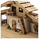 Ettal wood stable, nordic style, for Nativity Scene with 15 cm characters, 30x60x30 cm s4